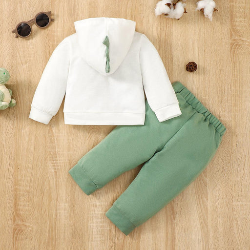 Cute Dino Graphic Hoodie and Jogger Set
