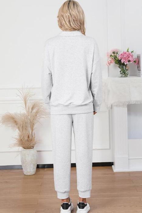 Cozy Zip-Up Lounge Set with Matching Joggers