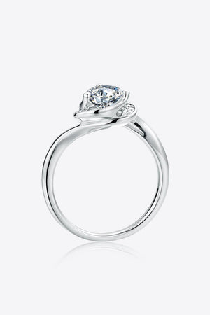 1 Carat Moissanite 925 Sterling Silver Heart Ring-Trendsi-Silver-4.5-Très Elite