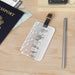 Maison d'Elite Customizable Acrylic Luggage Tag Set with Leather Strap