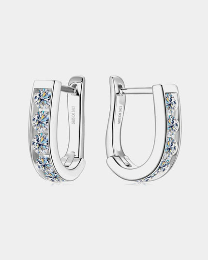 Timeless Radiance: 1 Carat Moissanite Sterling Silver Earrings