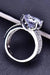 Elegant Platinum-Plated Moissanite Ring with Zircon Stones - Timeless Sparkle