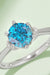Elegant Platinum-Plated 1 Carat Moissanite Sterling Silver Ring - Certified Luxurious Jewelry