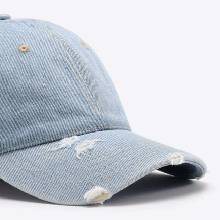 Vintage-Inspired Distressed Cotton Cap with Customizable Fit for Effortless Style