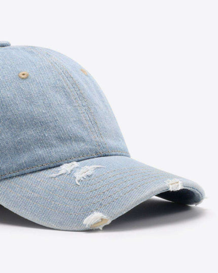Vintage-Inspired Distressed Cotton Cap with Customizable Fit for Effortless Style