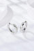 Twisted Moissanite Earrings in Sterling Silver with Platinum Finish