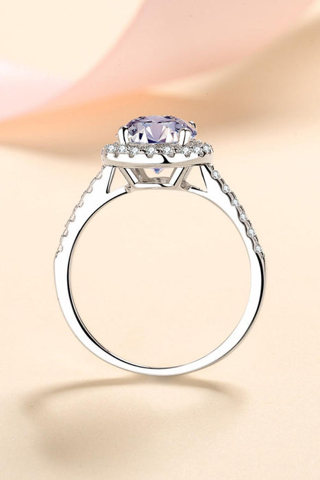 Exquisite Lab-Created Diamond Ring with Moissanite and Zircon Accents