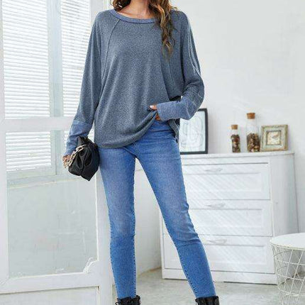 Elegant Batwing Sleeve Cotton Tunic for Women - Stylish Loose Fit Top for Spring-Summer