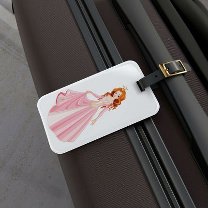 Chic Personalized Acrylic Luggage Tag with Leather Strap