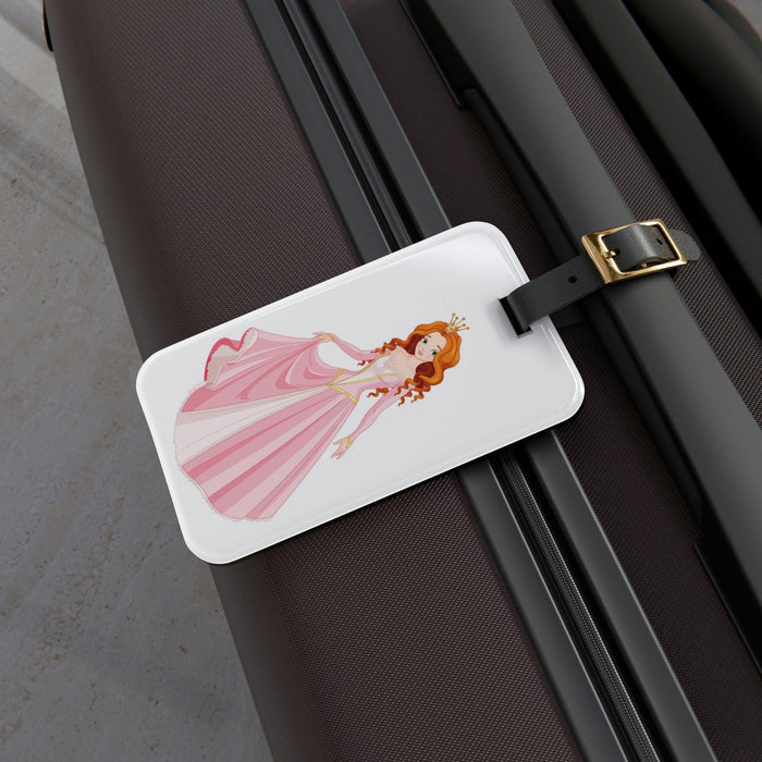 Princess Elegance Acrylic Bag Tag with Leather Strap