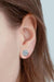 4 Carat Moissanite Sterling Silver Stud Earrings with Platinum Plating - Elegant Radiance