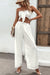 Smocked Tube Top and Wide Leg Pants Set with a Chic Vibe