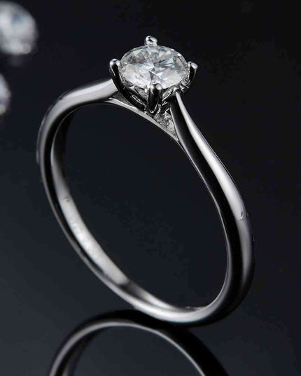 Platinum Moissanite Engagement Ring - Exquisite Symbol of Love