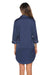 Elegant Collared Nightgown with Button-Up Front and Pocket - Luxurious Loungewear for Ultimate Comfort