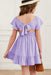Ruffled Back-Tie Square Neck Flutter Sleeve Mini Dress