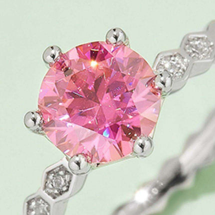 Timeless Elegance Lab-Diamond Sterling Silver Ring with Certification