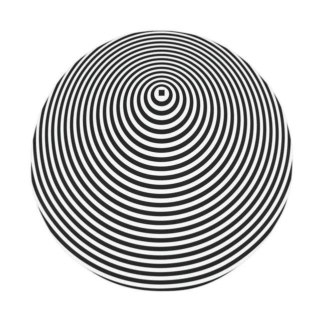 Personalized Optical Illusion Abstract Circle Bath Mat for Unique Bathroom Style