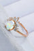 Opal and Rose Gold Plated Australian Gemstone Ring - Elegant Sterling Silver Jewelry