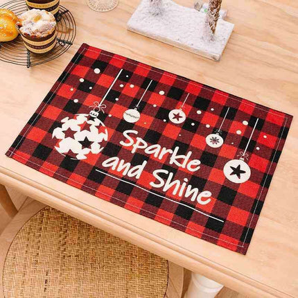 Colorful Plaid Polyester Table Mat Collection