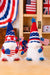 Patriotic Knit Gnomes Set with Illuminating Battery-Powered Lights