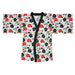Japanese Artisan Floral Kimono Robe with Elegant Bell Sleeves