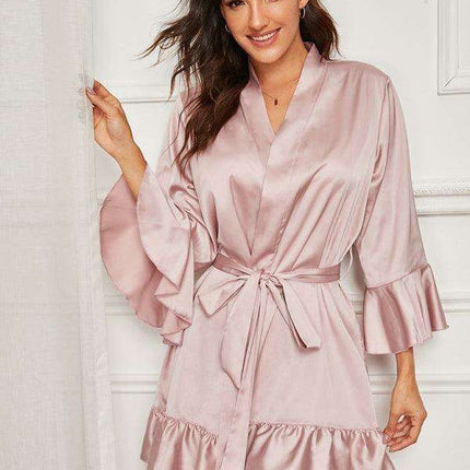 Luxe Elegance | Chic Women's Robe Nightgown
