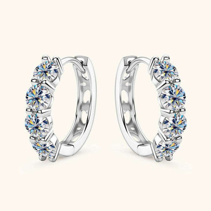 Luminous 2.4 Carat Moissanite Sterling Silver Earrings - Elegance Redefined