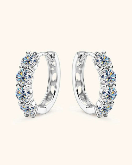 Luminous 2.4 Carat Moissanite Sterling Silver Earrings - Elegance Redefined