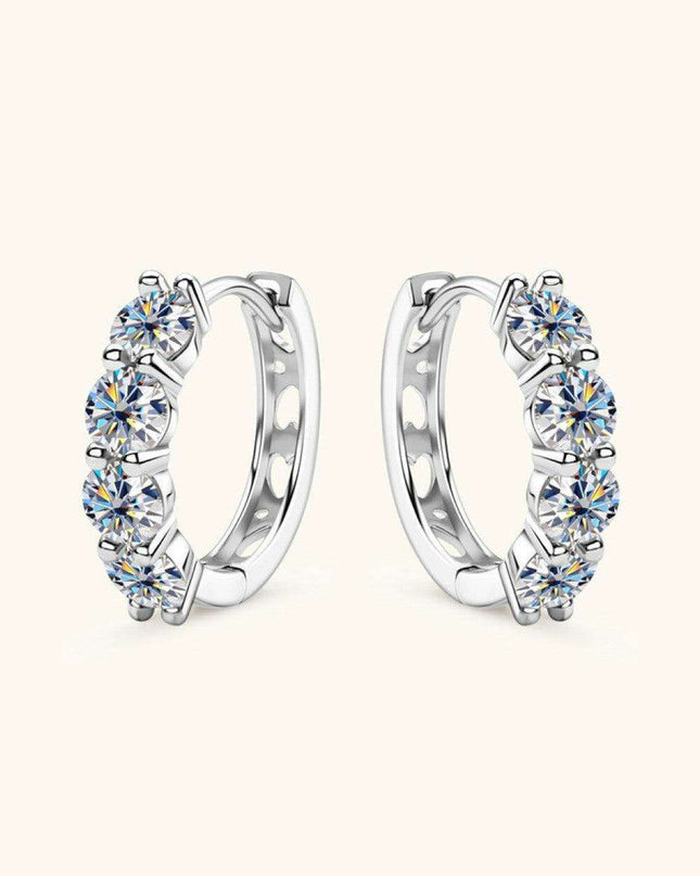 Luminous 2.4 Carat Moissanite Sterling Silver Earrings - Elegance Redefined