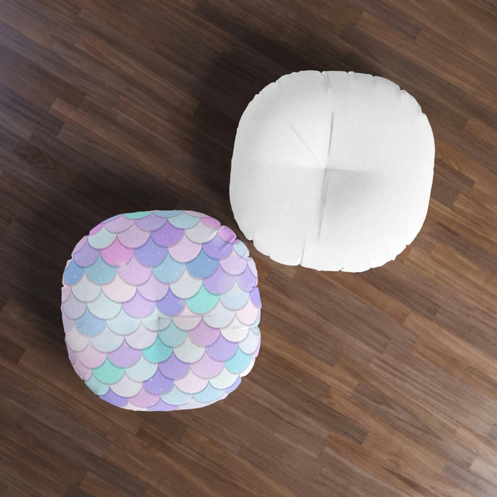 Elite Tufted Mermaid Round Floor Cushion - Personalize Your Comfort