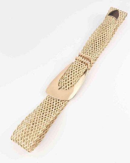 Asymmetrical Clasp Woven Waist Belt for Effortless Chic Style