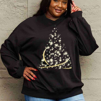 Cozy Affection Oversized Graphic Crewneck Sweater