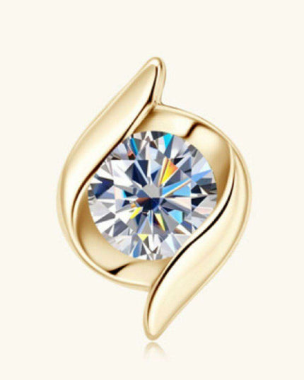 1 Carat Elegant Moissanite Earrings in Sterling Silver - Platinum/Gold-Plated Gift Set