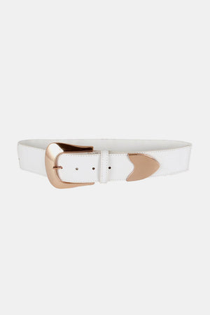 Elastic Wide PU Belt-Trendsi-White-One Size-Très Elite