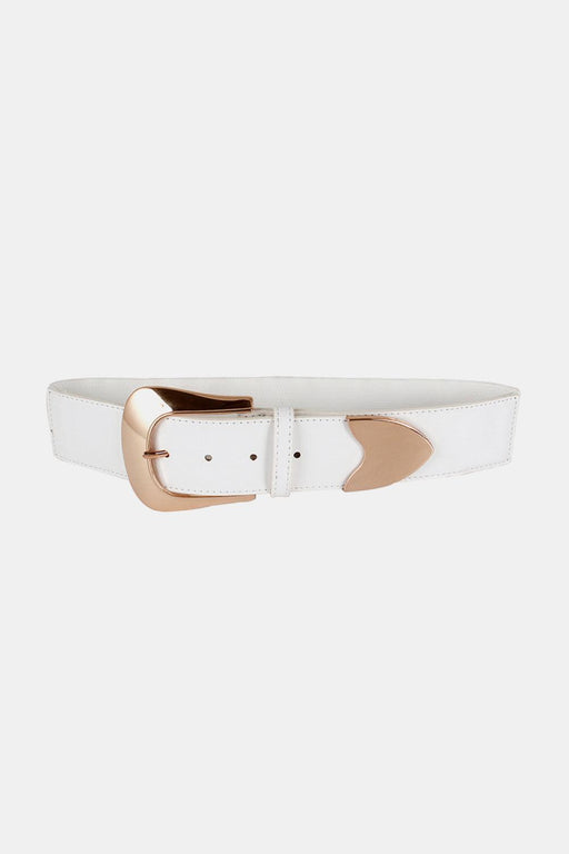 Wide Stretchy Faux Leather Belt