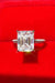 5 Carat Moissanite Sterling Silver Ring with Platinum Finish - Elegant Design and Certified Quality