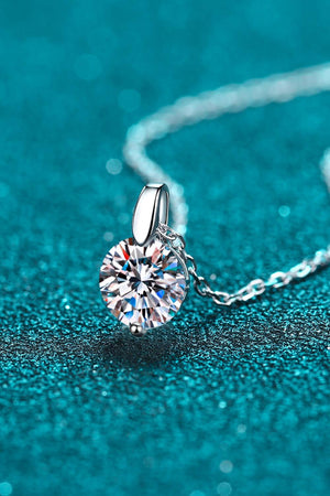 Minimalist 925 Sterling Silver Moissanite Pendant Necklace-Trendsi-Silver-One Size-Très Elite