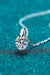 Luxurious Sterling Silver Lab Grown Diamond Pendant Necklace with Rhodium Finish