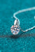 Sophisticated Silver Lab Created Diamond Pendant Necklace with Rhodium Elegance