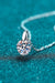 Luxurious Sterling Silver Lab Grown Diamond Pendant Necklace with Rhodium Finish