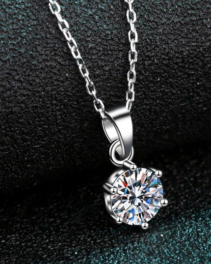 Dazzling Lab-Grown Diamond Sterling Silver Pendant Necklace