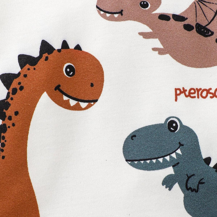 Dinosaur Print Hoodie and Jogger Set for Babies