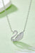 Swan Lab Created Diamond Necklace with Moissanite Gem in Sterling Silver