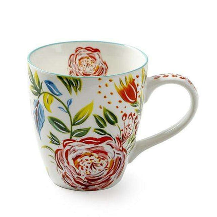 Cheerful Floral Cartoon Ceramic Mug - Elevate Your Daily Sips