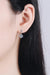 Elegant 1 Carat Moissanite Drop Earrings with Zircon Accents