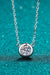 Shimmering Moissanite Round Pendant Necklace in 925 Sterling Silver