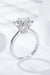 Platinum-Plated Sterling Silver Ring with 5 Carat Moissanite Solitaire - Elegant Jewelry for Glamorous Moments