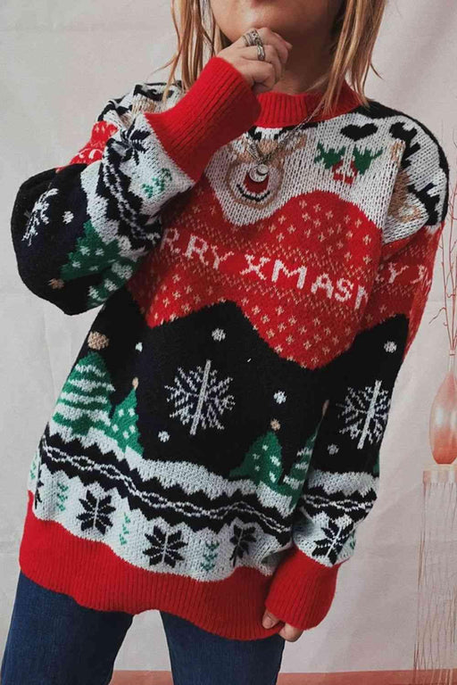 Festive Season Long Sleeve Knit Sweater