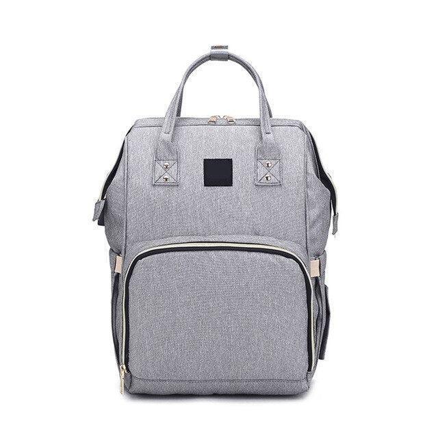 Trendy Canvas Backpack Diaper Bag - Stylish Baby Essentials Carrier for Active Parents