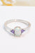 Luxurious Opal and Dazzling Zircon Sterling Silver Ring